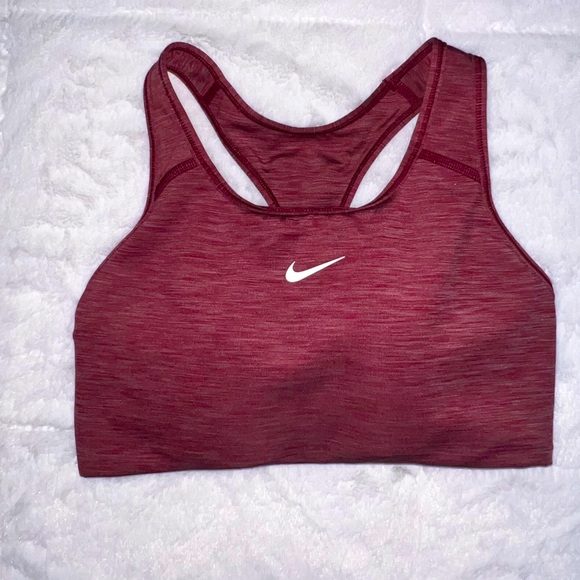 Nike Women’s Small Sports Bra Burgundy Fleck Padded Thick Material Used-New Cond - Picture 2 of 6